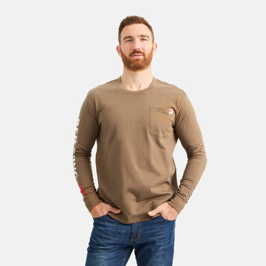 Red Wing Shoes | Long Sleeve Classic Pocket Tee in Brown