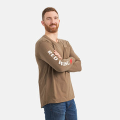 Red Wing Shoes | Long Sleeve Classic Pocket Tee in Brown