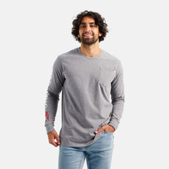 Red Wing Shoes | Long Sleeve Classic Pocket Tee in Heather Gray 98475 | Red Wing