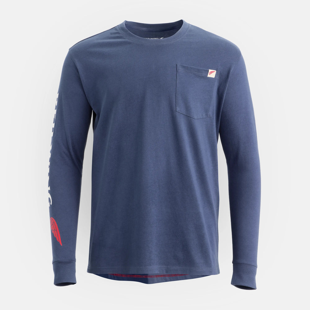 Red Wing Shoes | Long Sleeve Classic Pocket Tee in Navy 98476