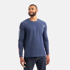 Red Wing Shoes | Long Sleeve Classic Pocket Tee in Navy 98476