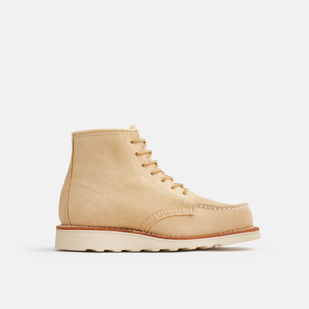 Red Wing Shoes | 6-Inch Classic Moc Short Boot in Cream Leather 3328 | Red Wing Heritage