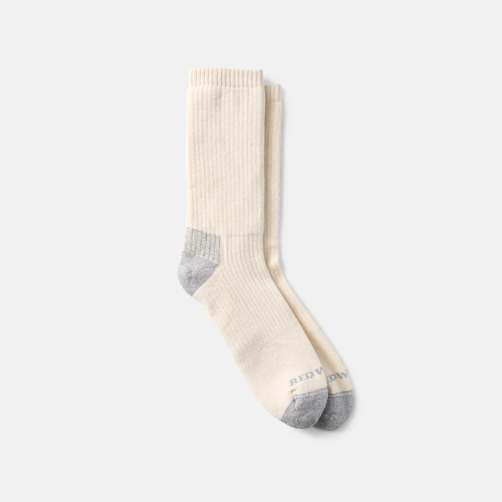 Red Wing Shoes | Unisex Cushion Crew Socks in Cream | Red Wing Heritage 97678
