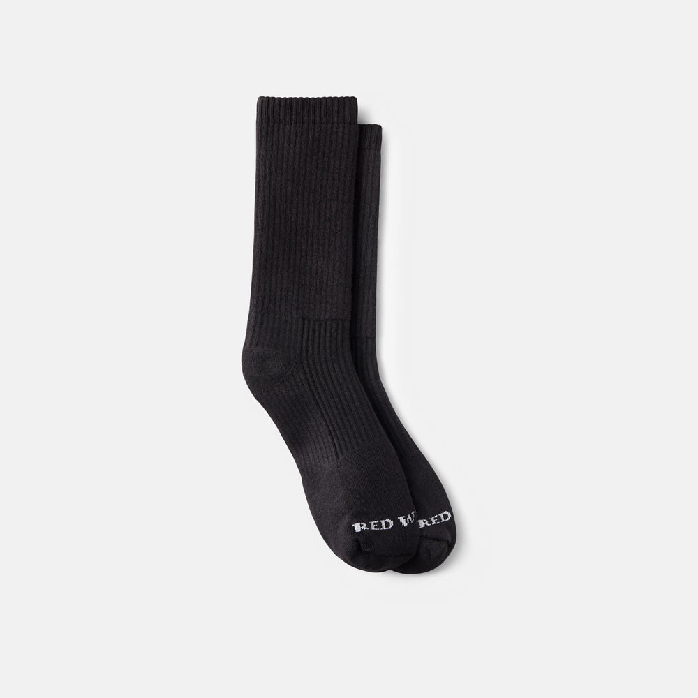 Red Wing Shoes | Unisex Cotton Blend Crew Sock in Black 97266