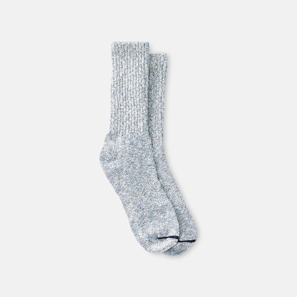 Red Wing Shoes | Unisex Cotton Blend Ragg Crew Socks in Carolina Blue/Navy/White Cotton Blend 97656 | Red Wing Heritage
