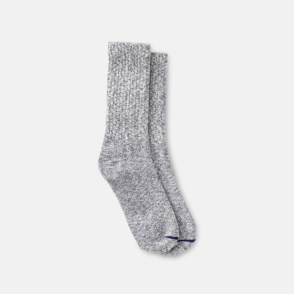 Red Wing Shoes | Unisex Cotton Blend Ragg Crew Socks in Navy/White Cotton Blend 97645 | Red Wing Heritage