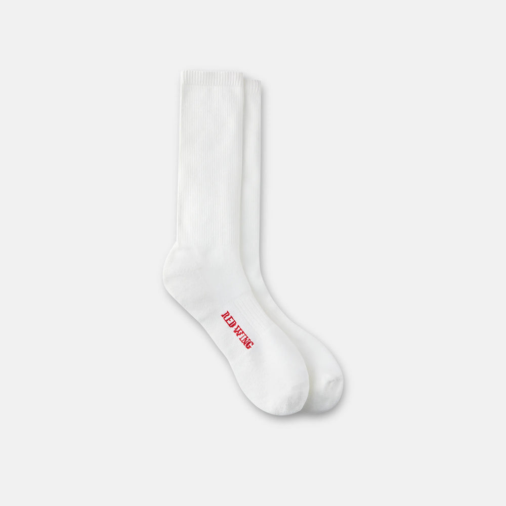 Red Wing Shoes | Unisex Breeze Nylon Crew Sock in White 97303