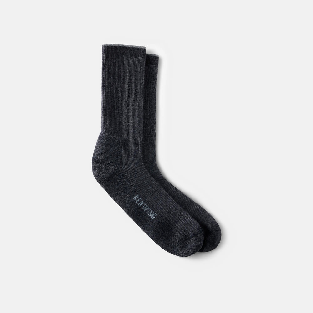 Red Wing Shoes | Unisex Merino Wool Blend Crew Sock in Black 97362
