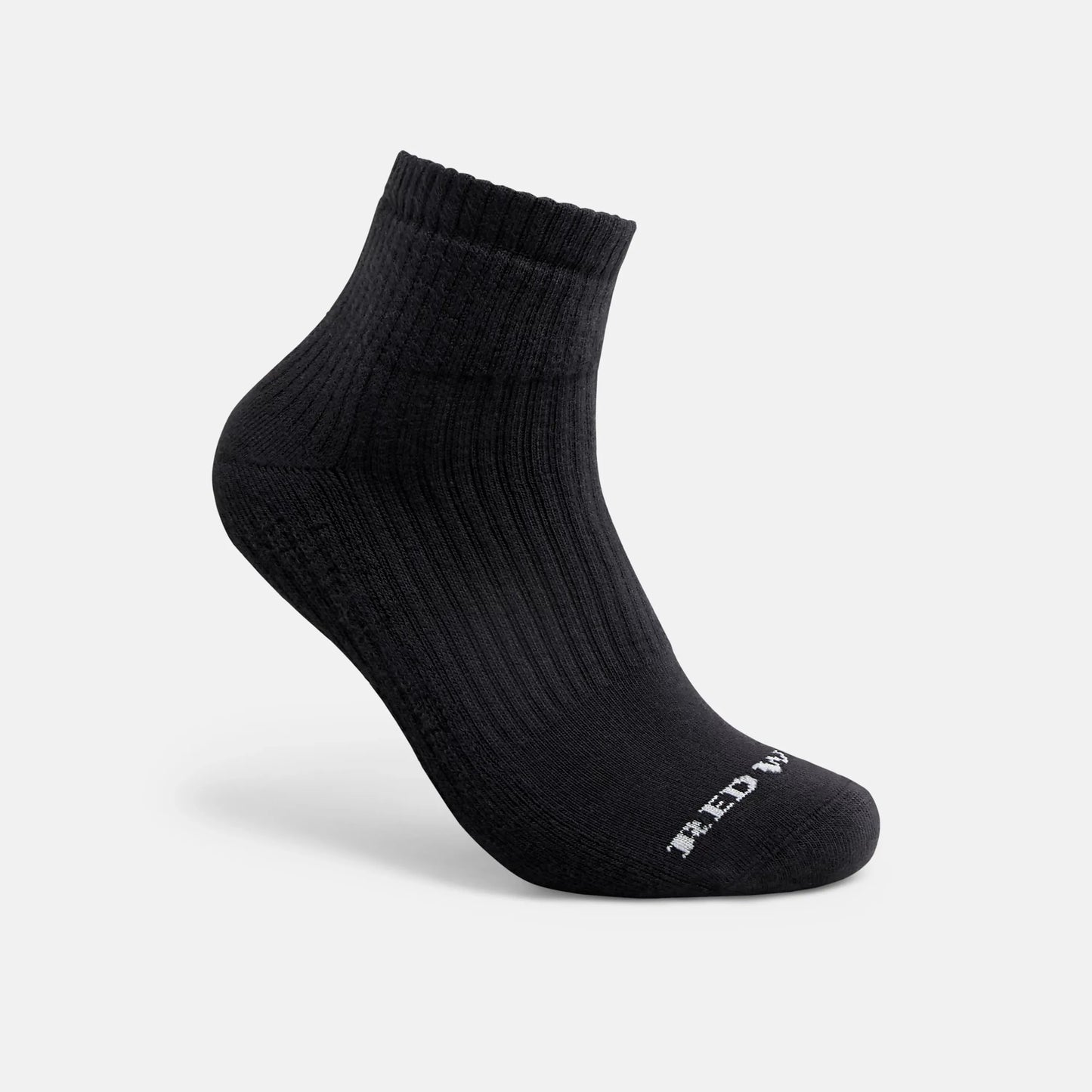 Red Wing Shoes | Unisex Cotton Blend Quarter Crew Sock in Black 97264