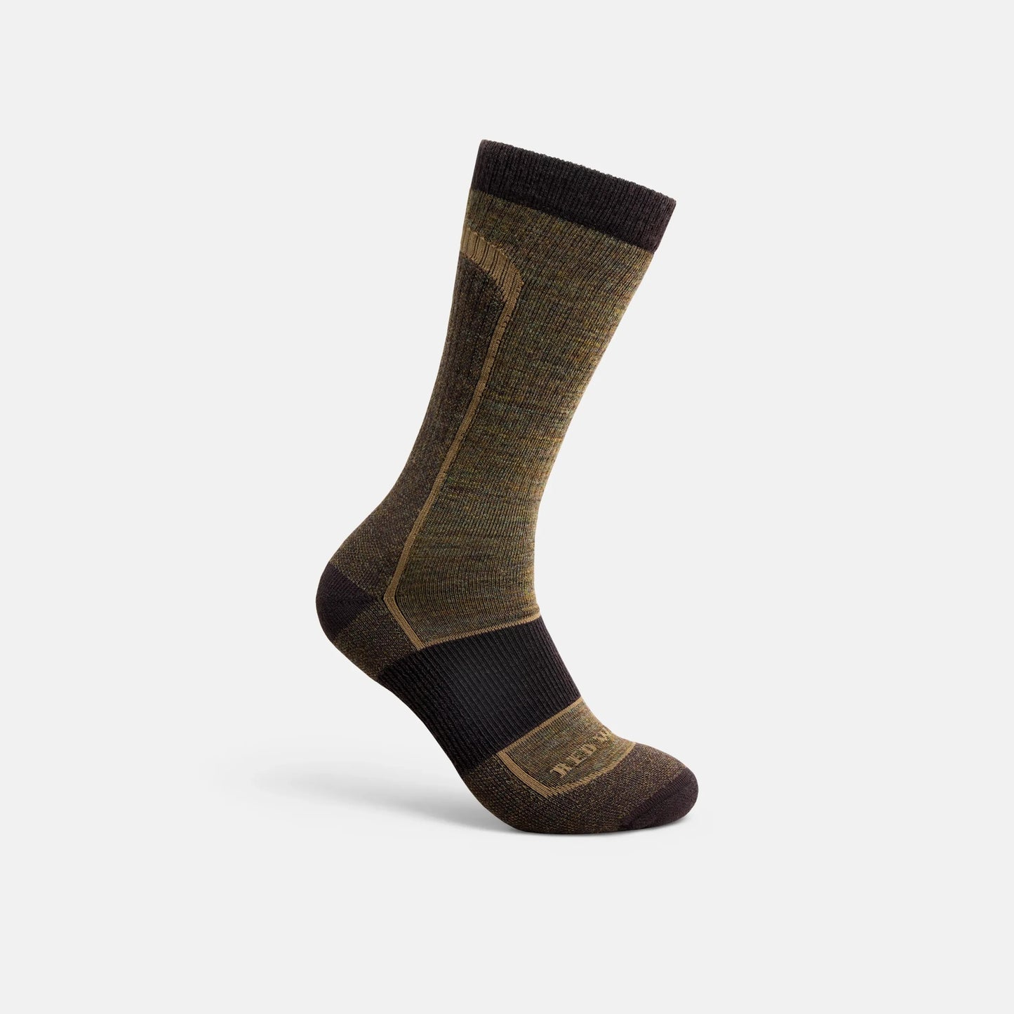 Red Wing Shoes | Unisex Merino Wool Blend Crew Sock in Brown 97361