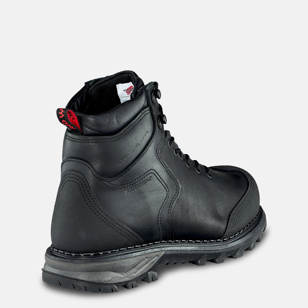 Red Wing Shoes | Burnside 6-inch Waterproof Safety Toe Boot Black 2411