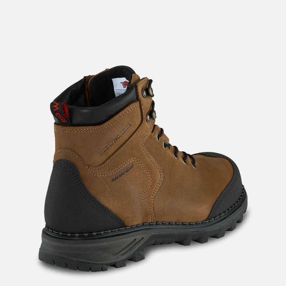 Red Wing Shoes | Burnside 6-inch Waterproof Safety Toe Boot Brown 2410