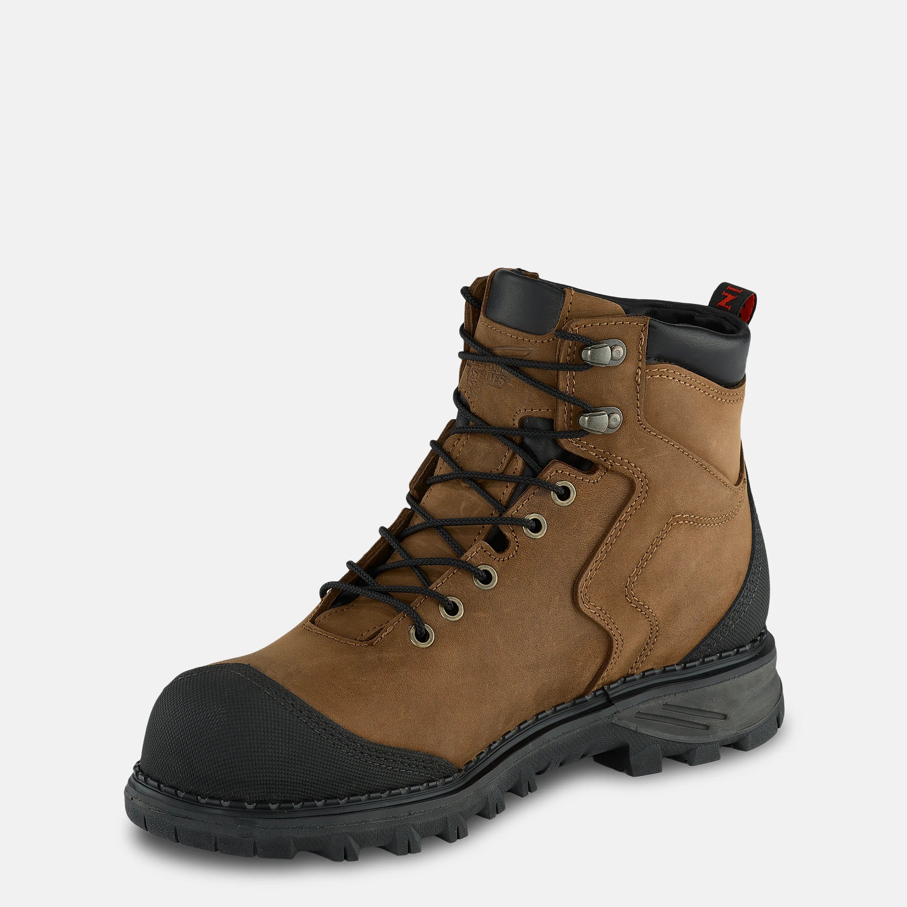 Red Wing Shoes | Burnside 6-inch Waterproof Safety Toe Boot Brown 2410