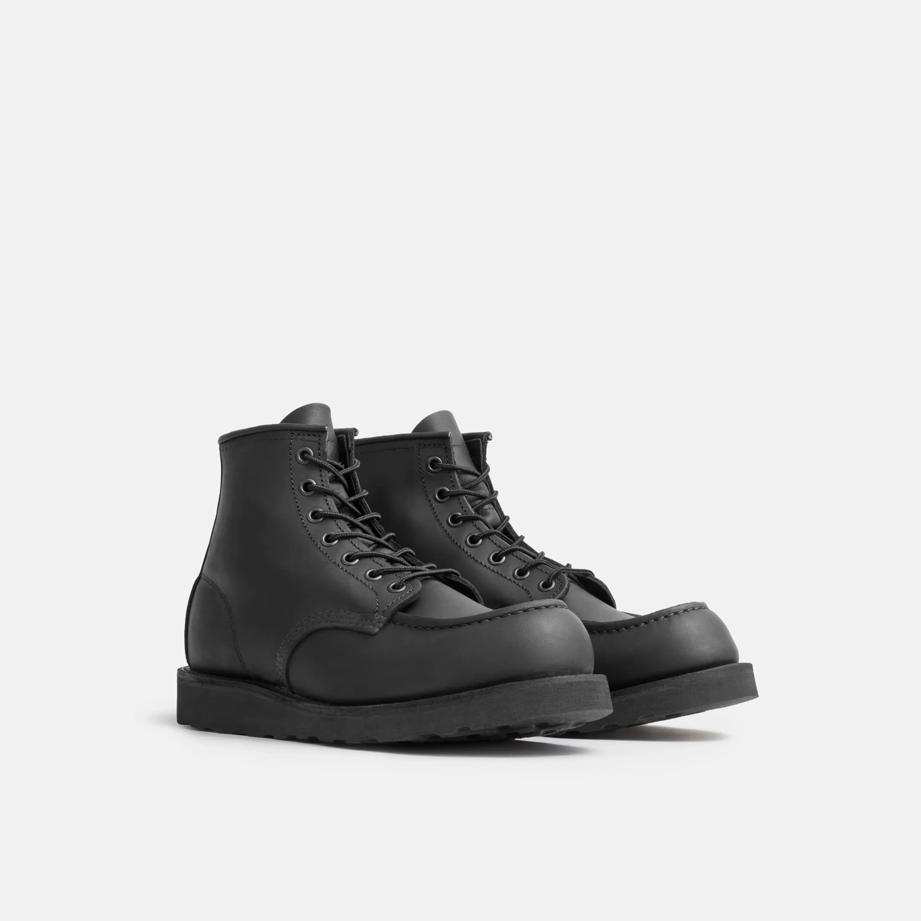 Red Wing Shoes | Classic Moc 6-Inch Boot in Black Leather 8074 | Red Wing Heritage