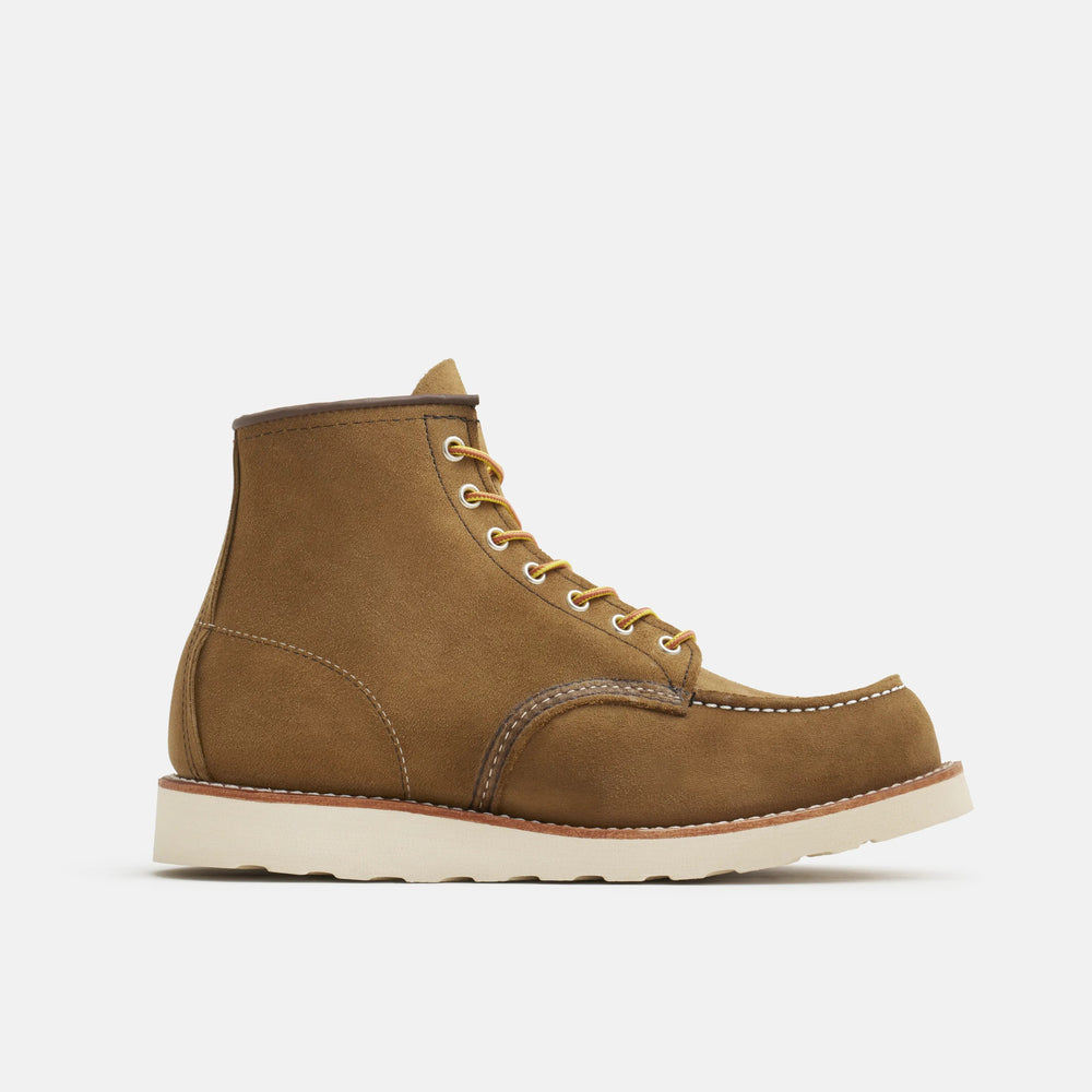 Red Wing Shoes | Classic Moc 6-Inch Boot in Olive Leather 8881 | Red Wing Heritage