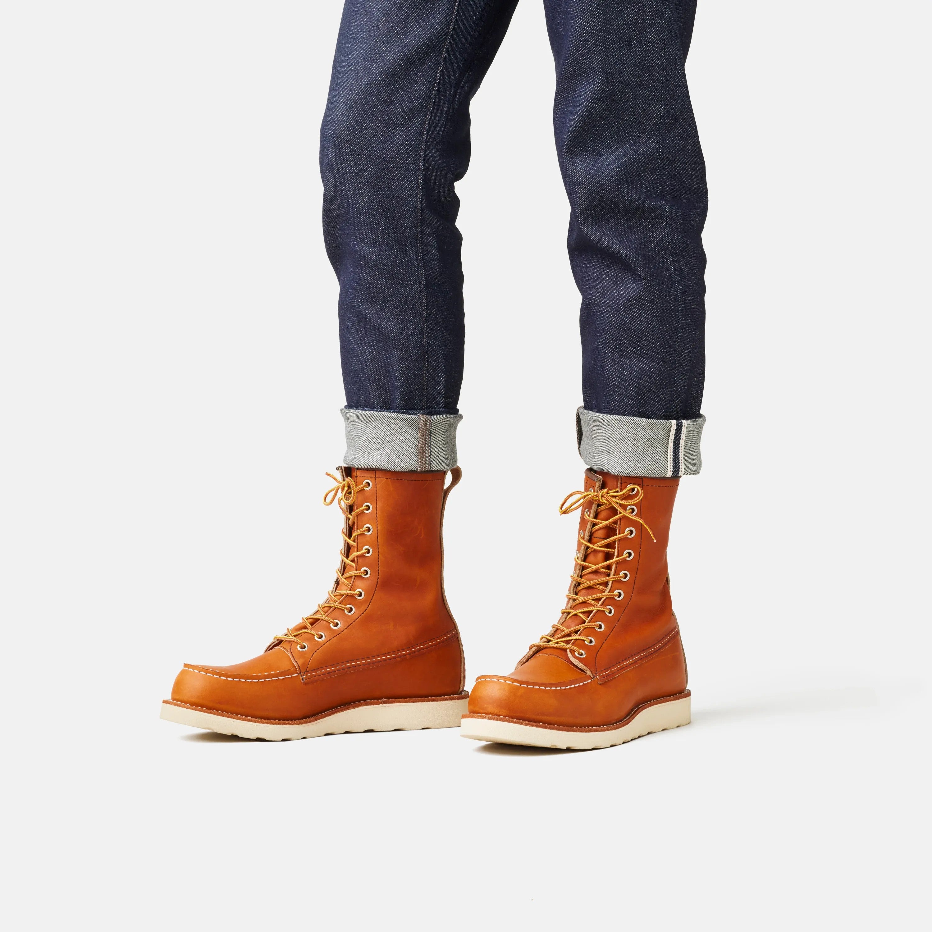 Red Wing Shoes | 8-Inch Classic Moc Boot in Brown Leather 877