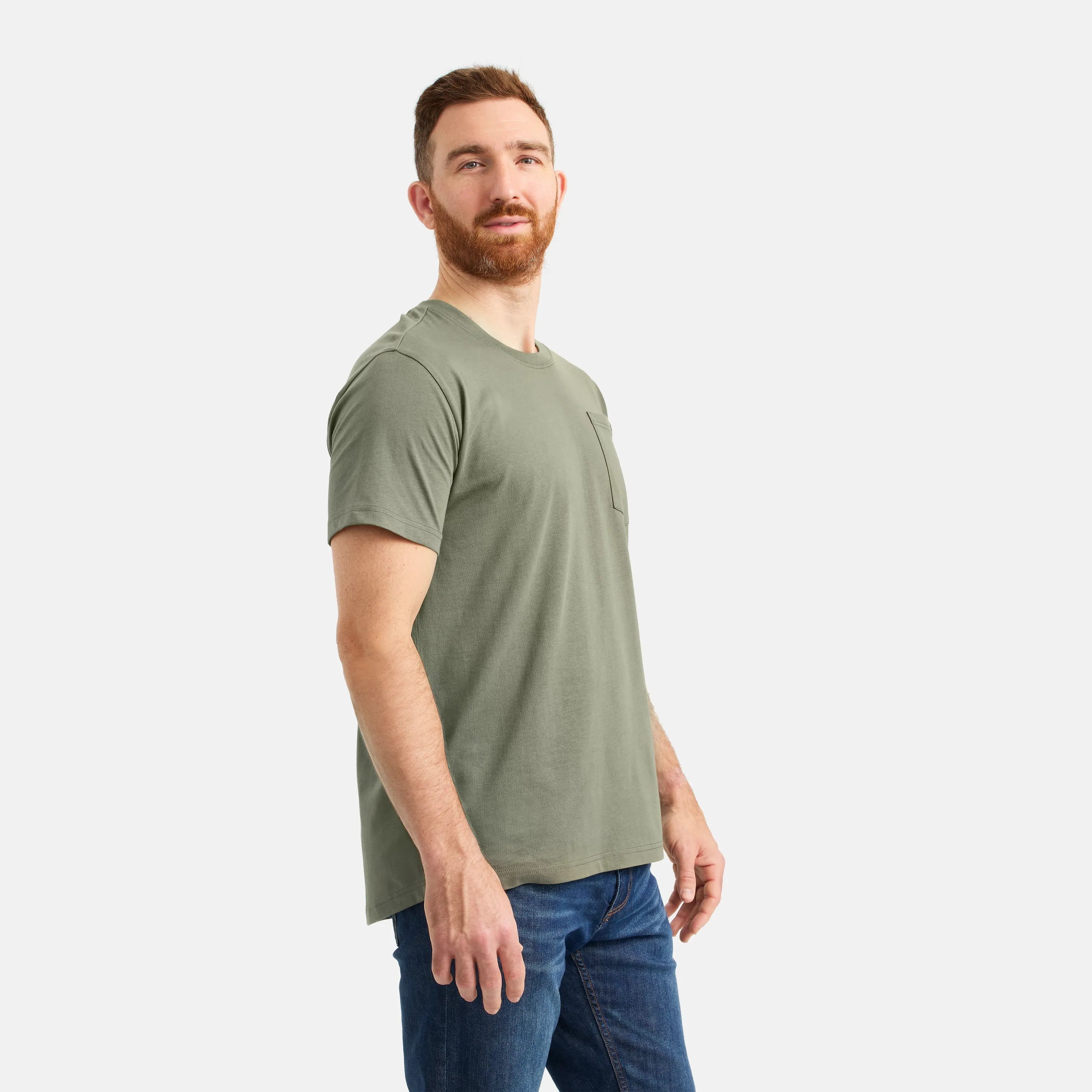 Red Wing Shoes | Short Sleeve Pocket T-Shirt in Olive Green 98473