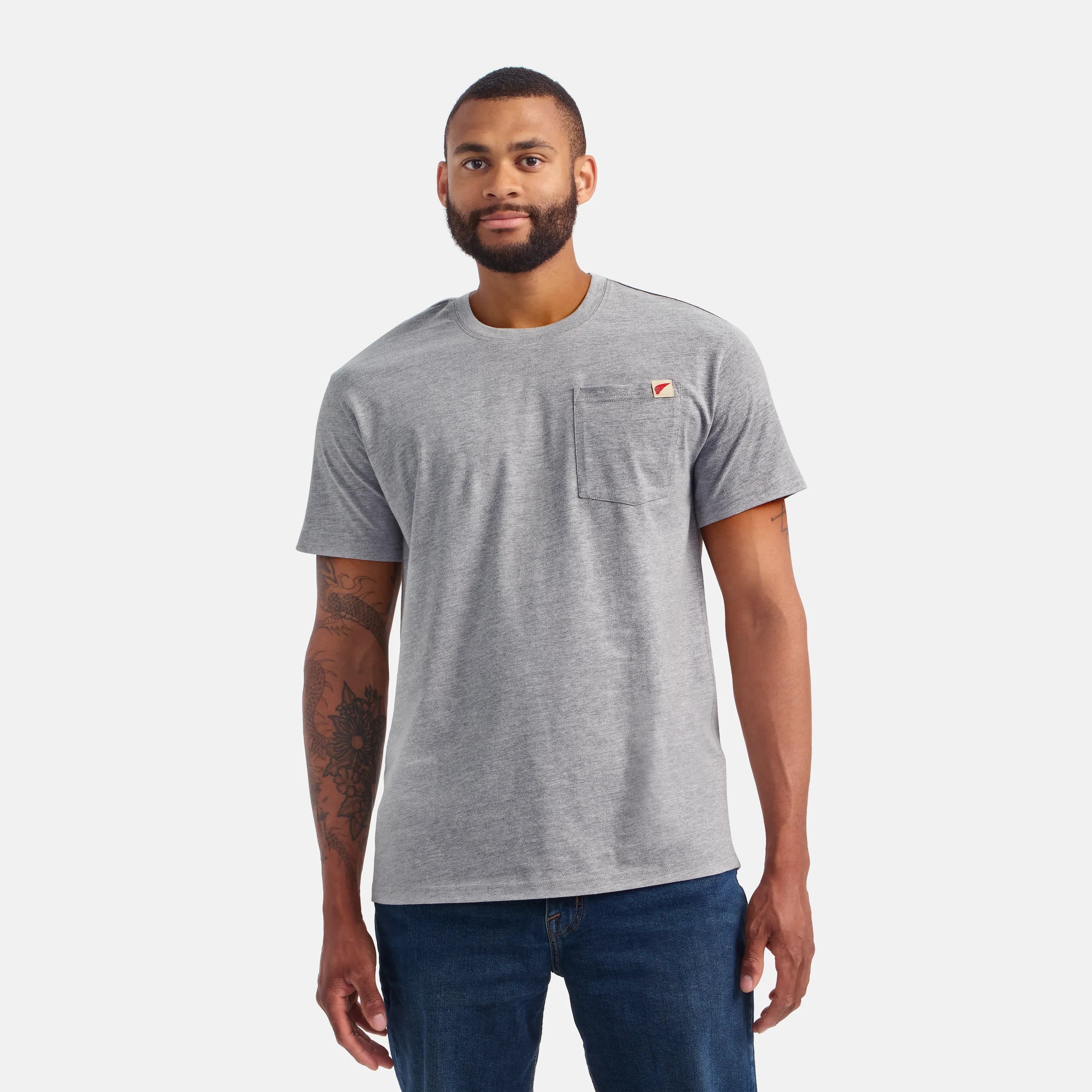 Red Wing Shoes | Short Sleeve Pocket T-Shirt in Heather Gray 98469