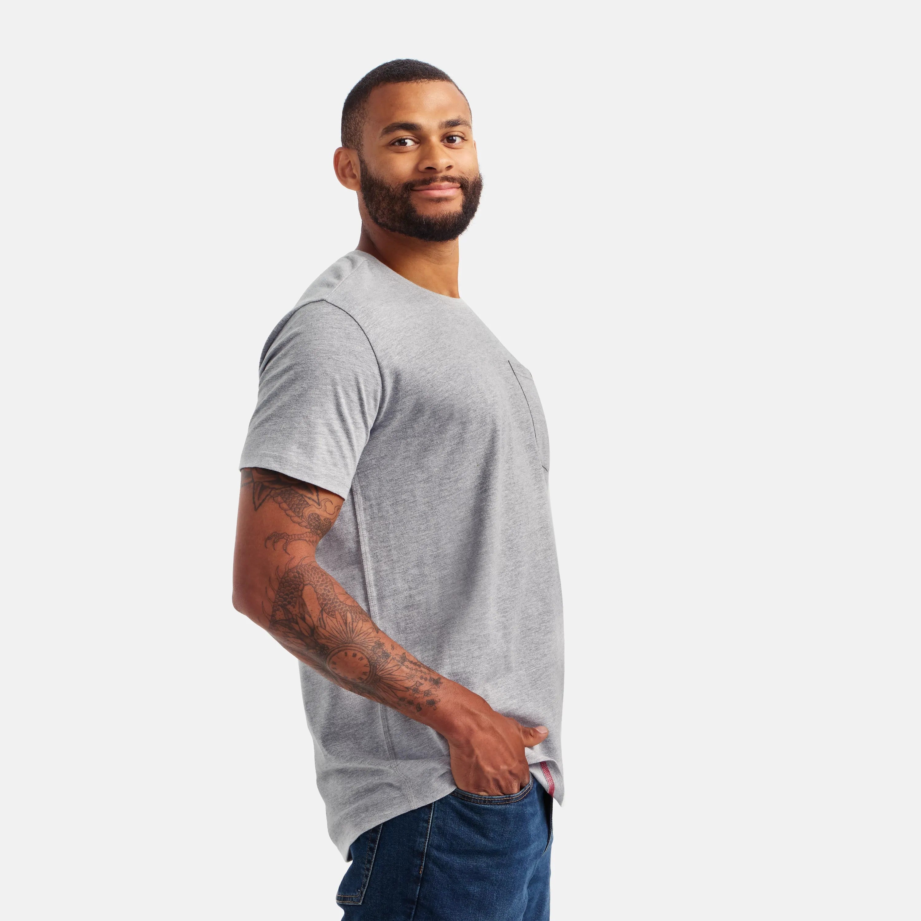 Red Wing Shoes | Short Sleeve Pocket T-Shirt in Heather Gray 98469