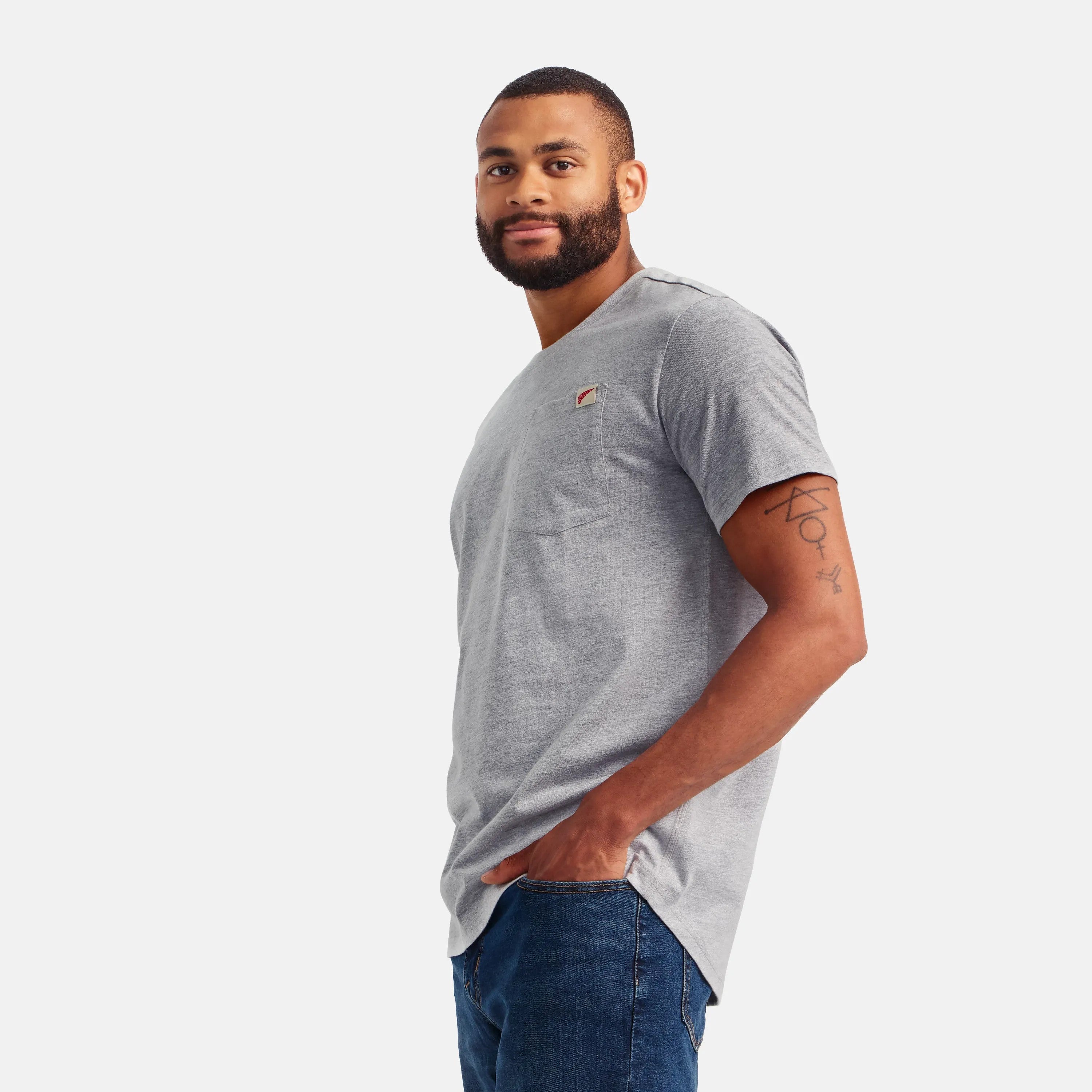 Red Wing Shoes | Short Sleeve Pocket T-Shirt in Heather Gray 98469