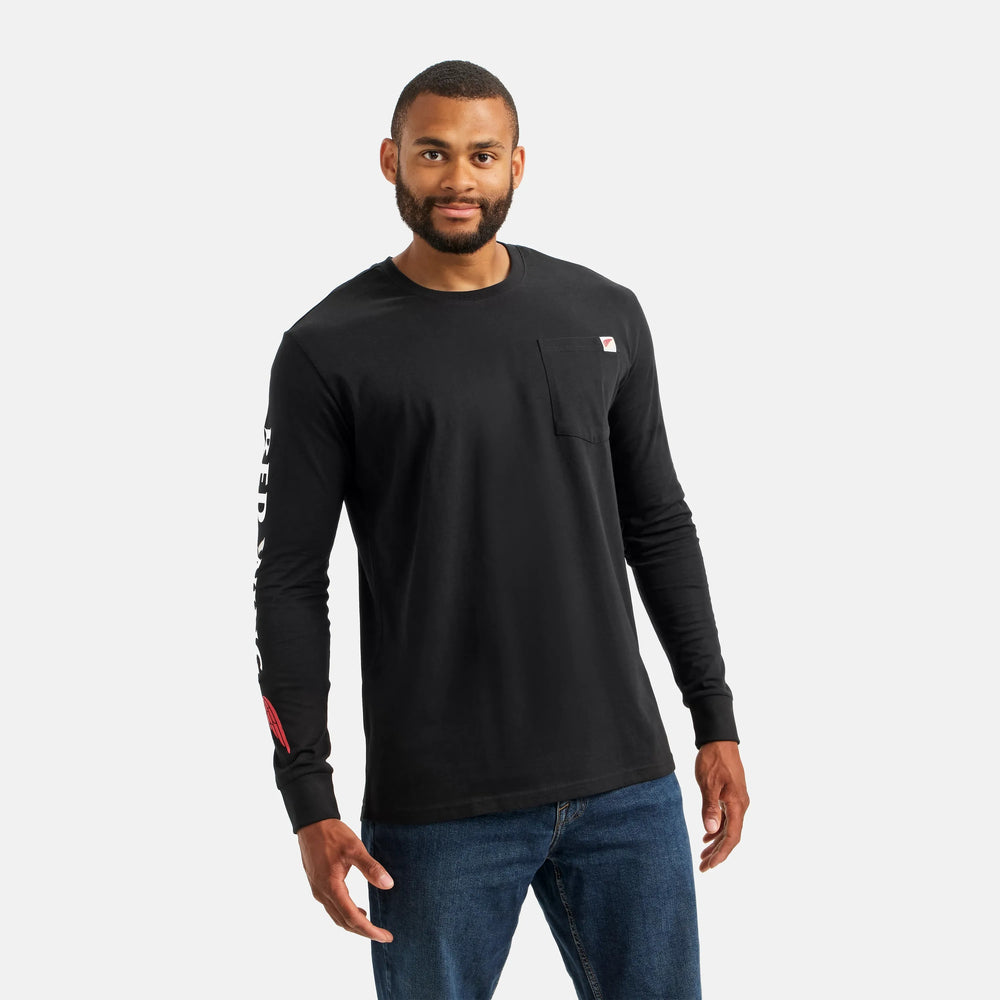 Red Wing Shoes | Long Sleeve Classic Pocket Tee in Black 98474