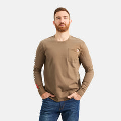 Red Wing Shoes | Long Sleeve Classic Pocket Tee in Brown