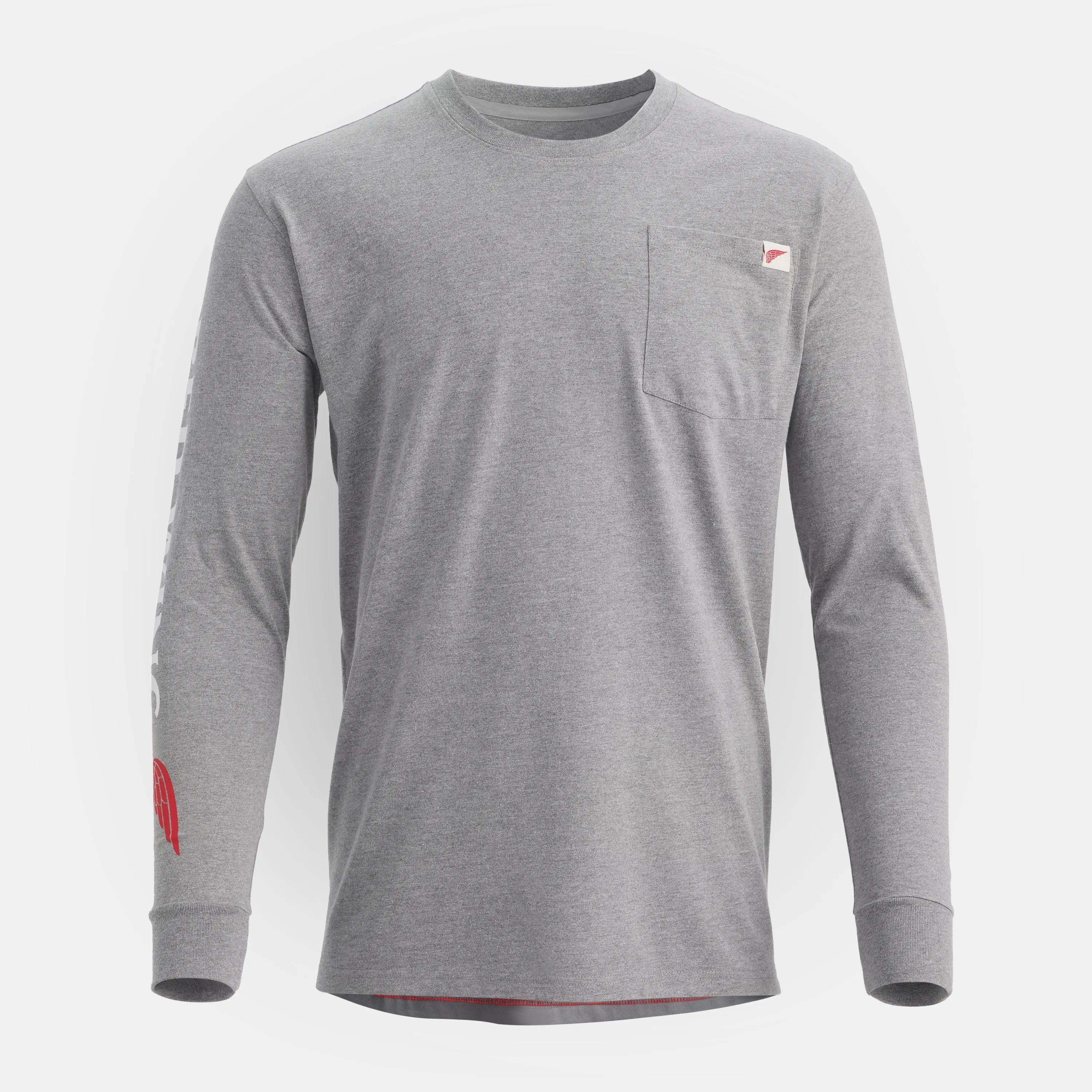 Red Wing Shoes | Long Sleeve Classic Pocket Tee in Heather Gray 98475 | Red Wing