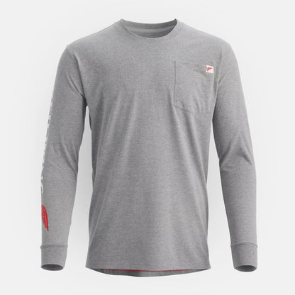 Red Wing Shoes | Long Sleeve Classic Pocket Tee in Heather Gray 98475 | Red Wing