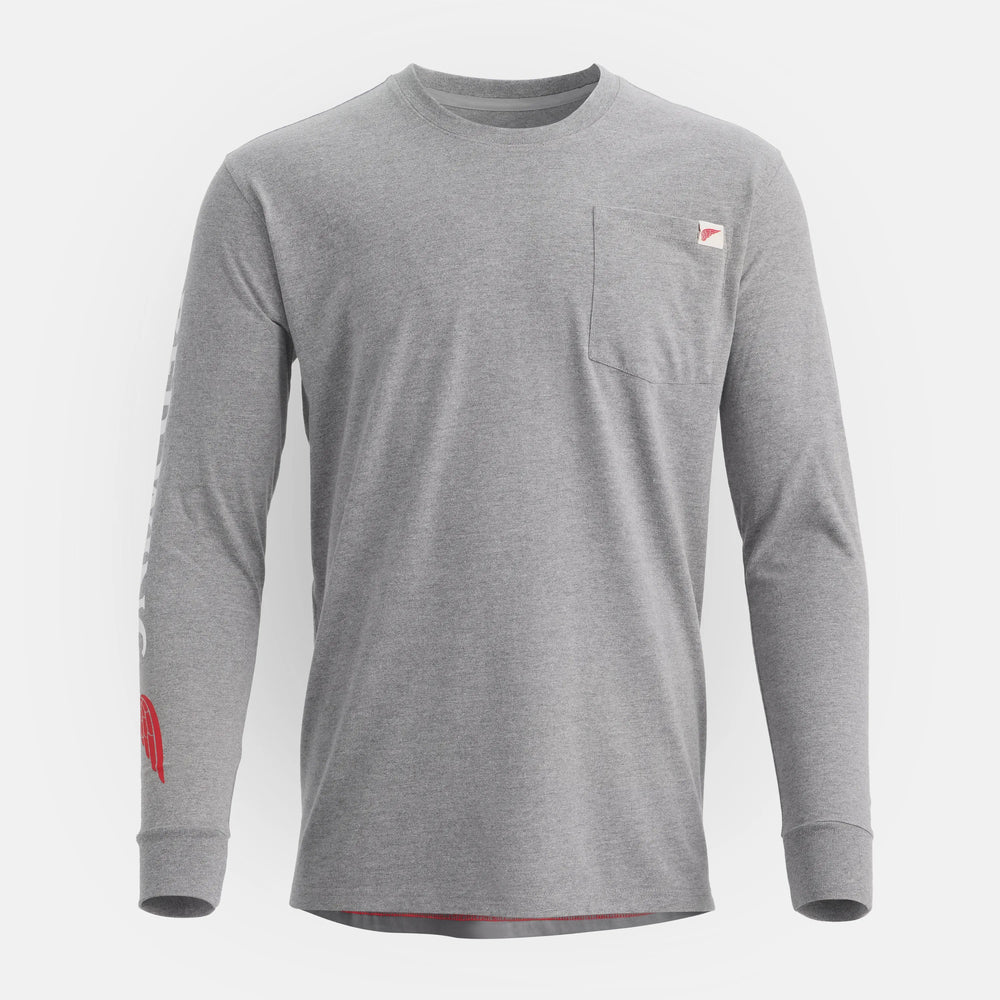 Red Wing Shoes | Long Sleeve Classic Pocket Tee in Heather Gray 98475 | Red Wing