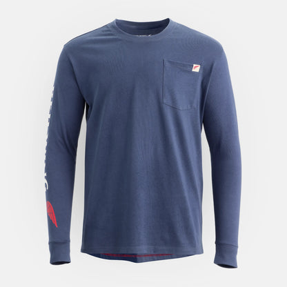 Red Wing Shoes | Long Sleeve Classic Pocket Tee in Navy 98476