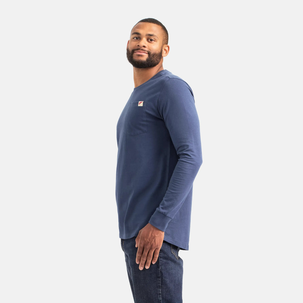 Red Wing Shoes | Long Sleeve Classic Pocket Tee in Navy 98476