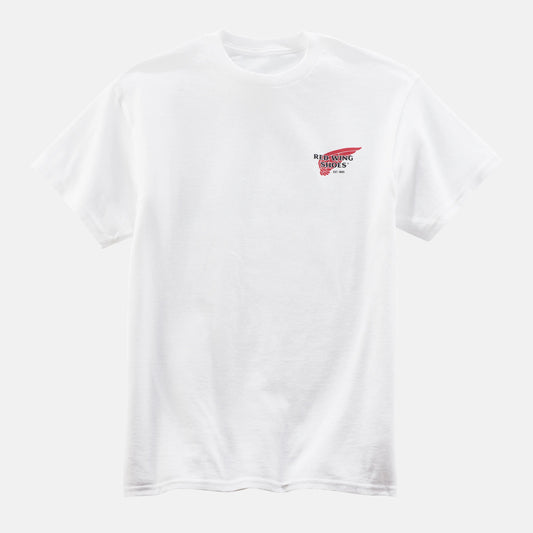 Red Wing Shoes | Unisex Red Wing Shoes Logo T-Shirt in White 97610 | Red Wing Heritage