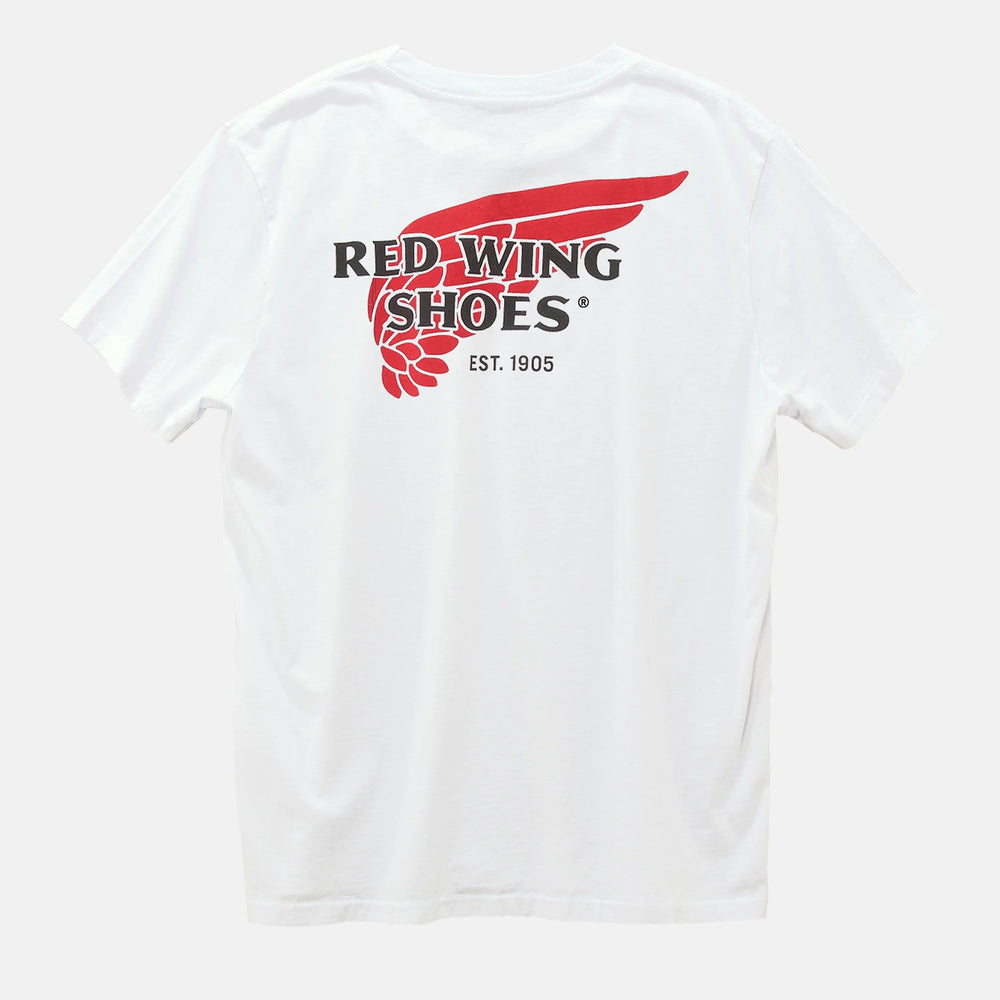 Red Wing Shoes | Unisex Red Wing Shoes Logo T-Shirt in White 97610 | Red Wing Heritage