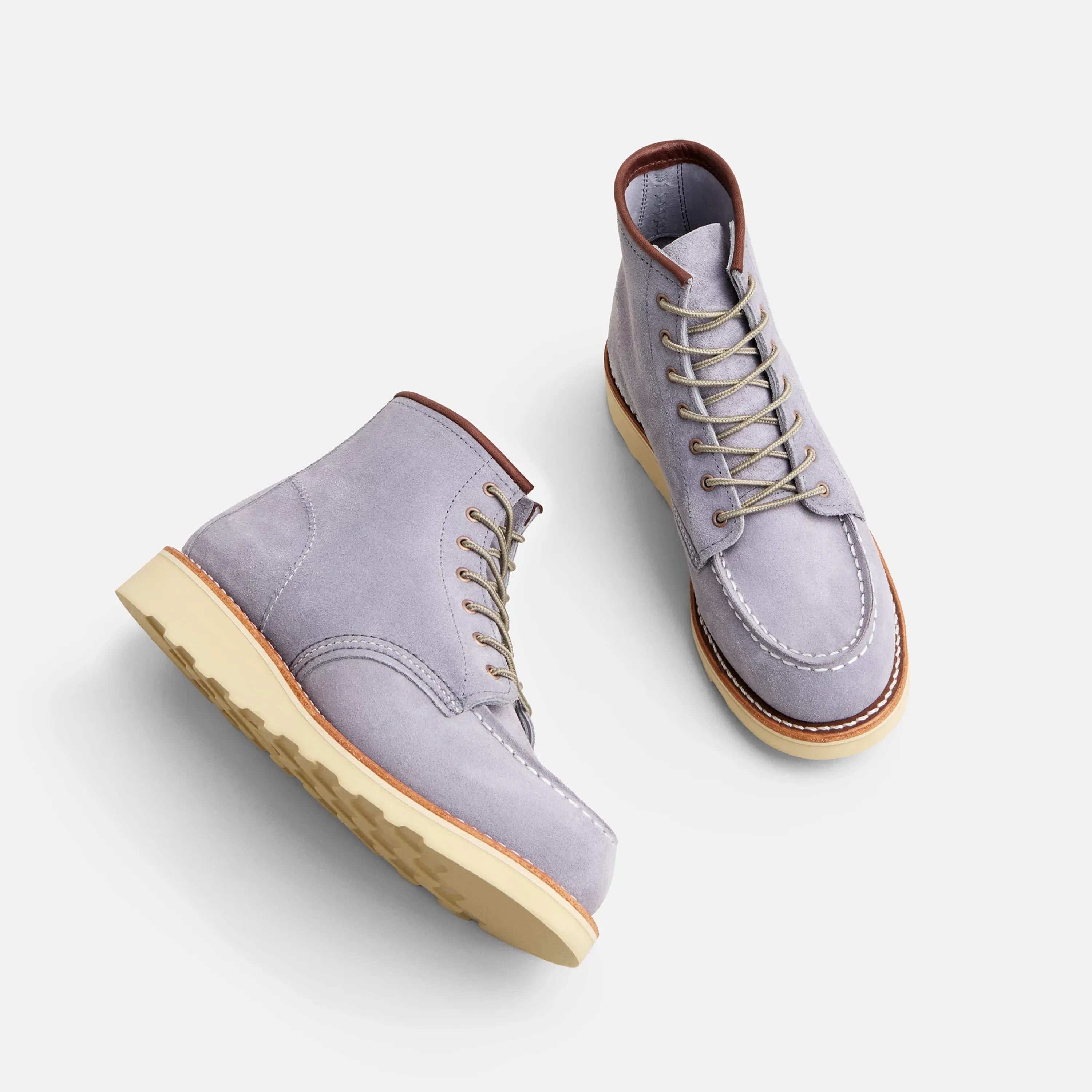 Red Wing Shoes | 6-Inch Classic Moc Short Boot in Lavender Leather 3300 | Red Wing Heritage
