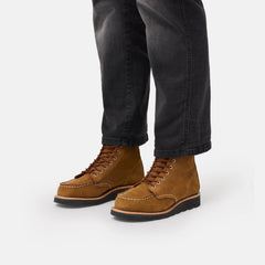 Red Wing Shoes | 6-Inch Classic Moc Short Boot in Olive Leather 3377 | Red Wing Heritage