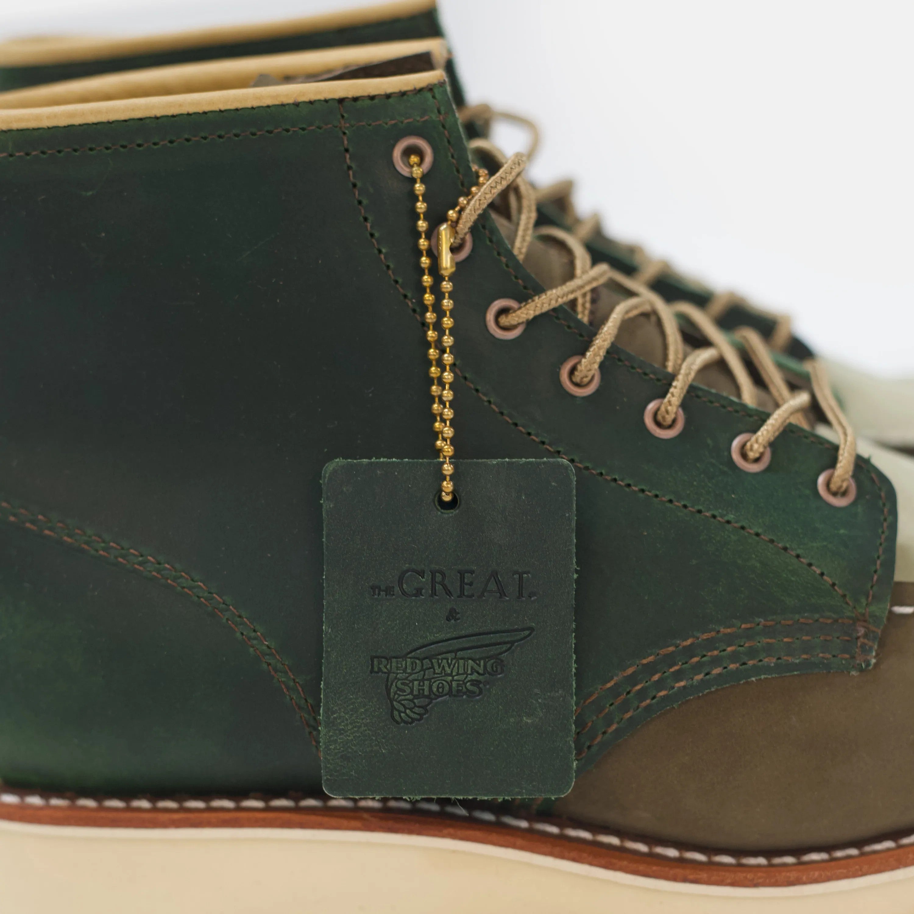 Red Wing Shoes | 6-Inch Classic Moc Short Boot in Multi Army 3465 | Red Wing Heritage