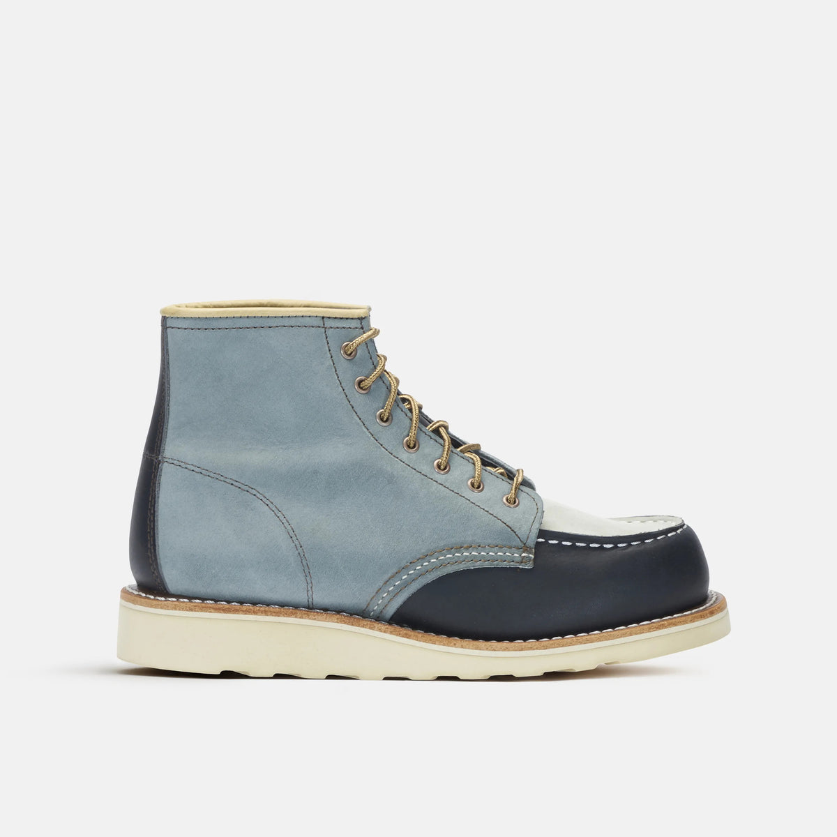 Red Wing Shoes | 6-Inch Classic Moc Short Boot in Multi Indigo 3466 | Red Wing Heritage