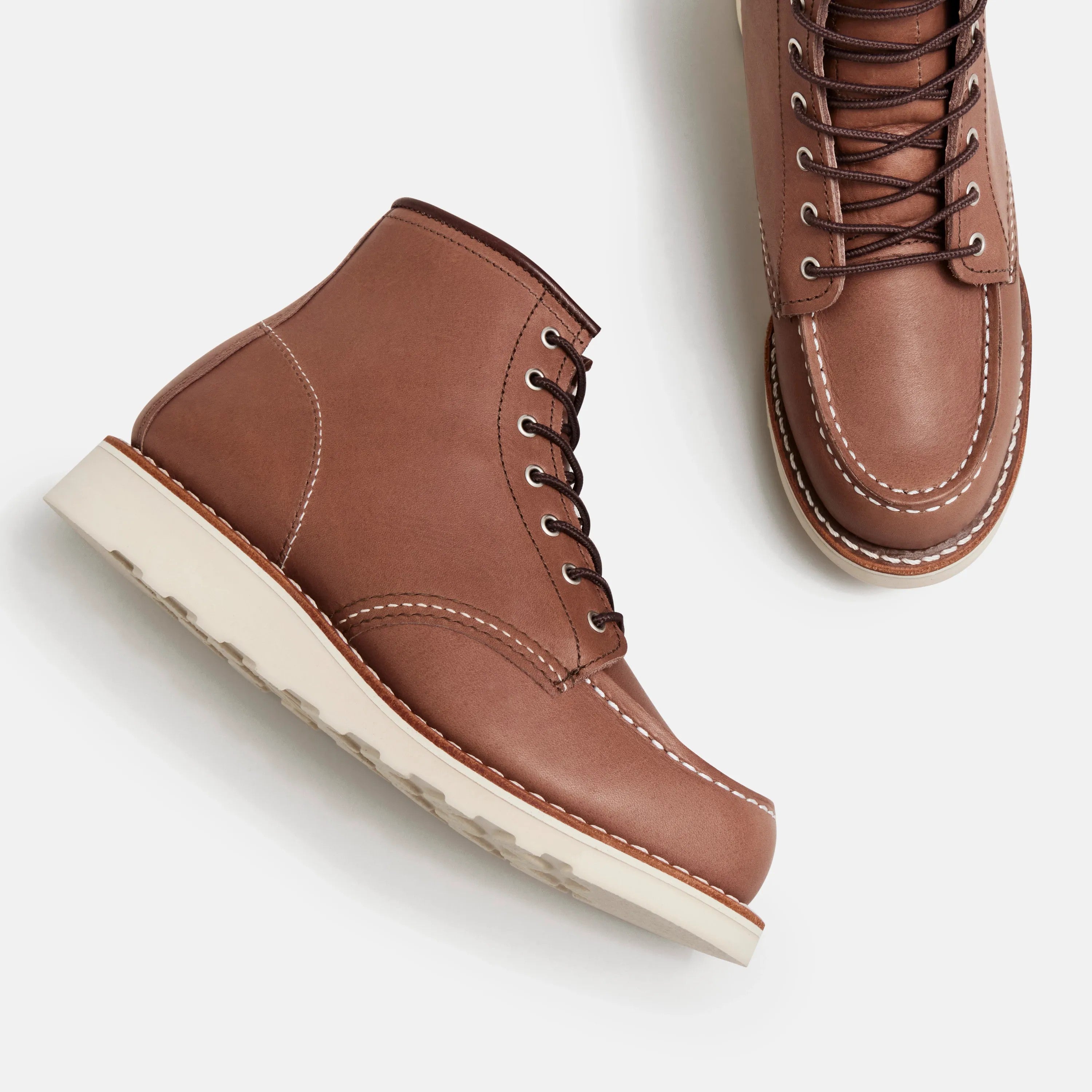 Red Wing Shoes | 6-Inch Classic Moc Short Boot in Mocha Leather 3426 | Red Wing Heritage