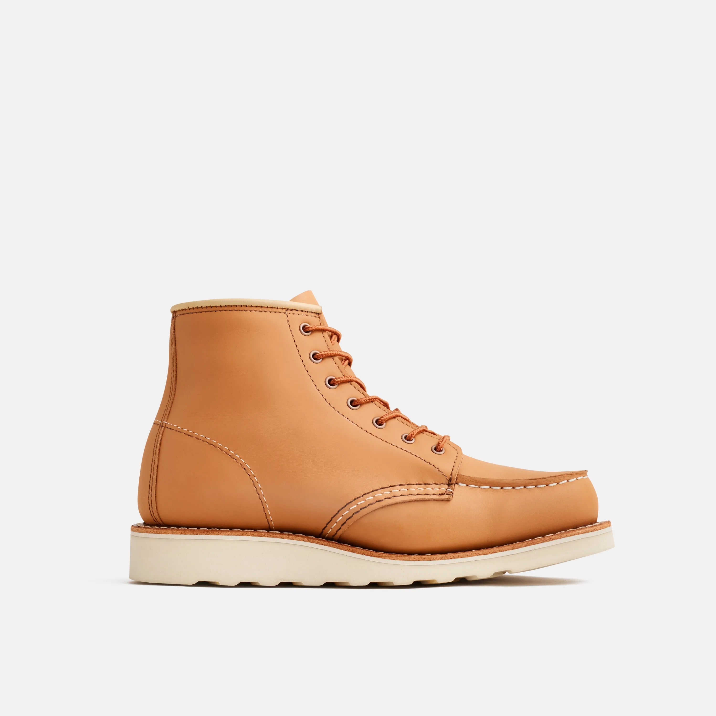 Red Wing Shoes | 6-Inch Classic Moc Short Boot in Tan Leather 3383 | Red Wing Heritage
