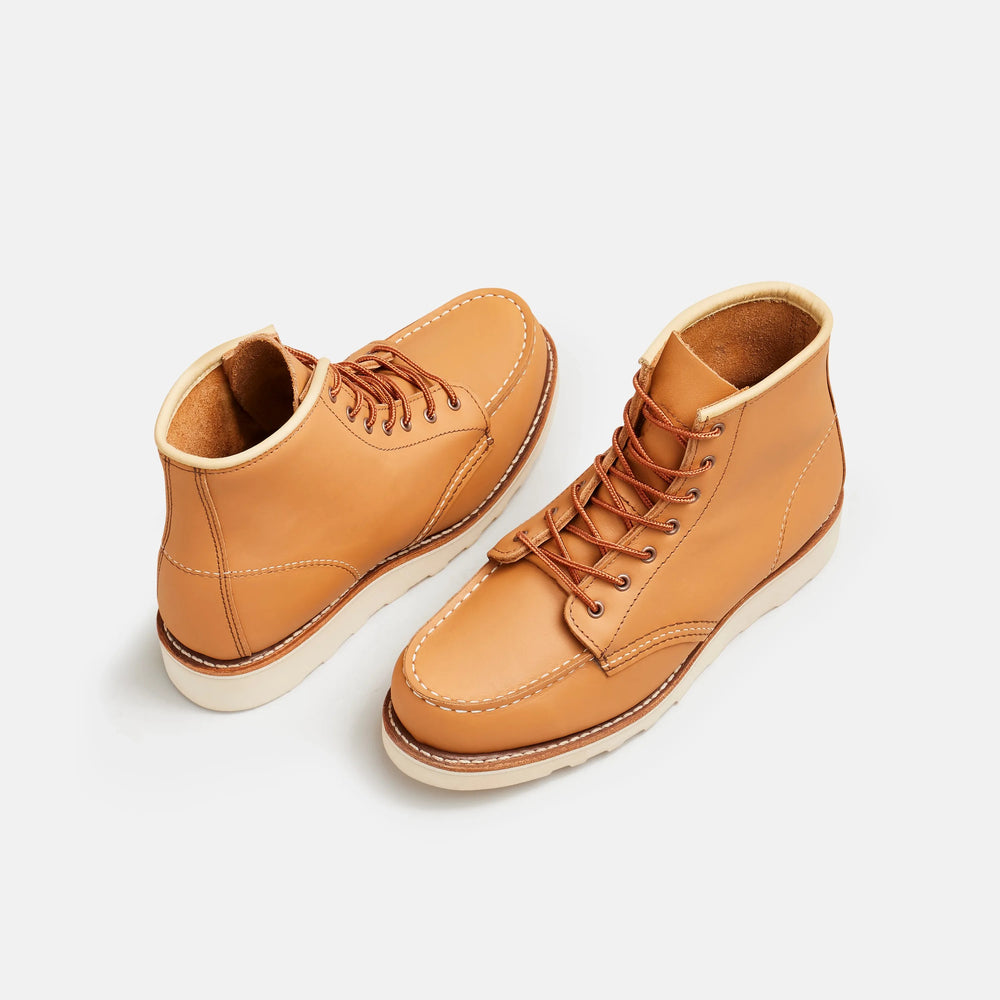 Red Wing Shoes | 6-Inch Classic Moc Short Boot in Tan Leather 3383 | Red Wing Heritage
