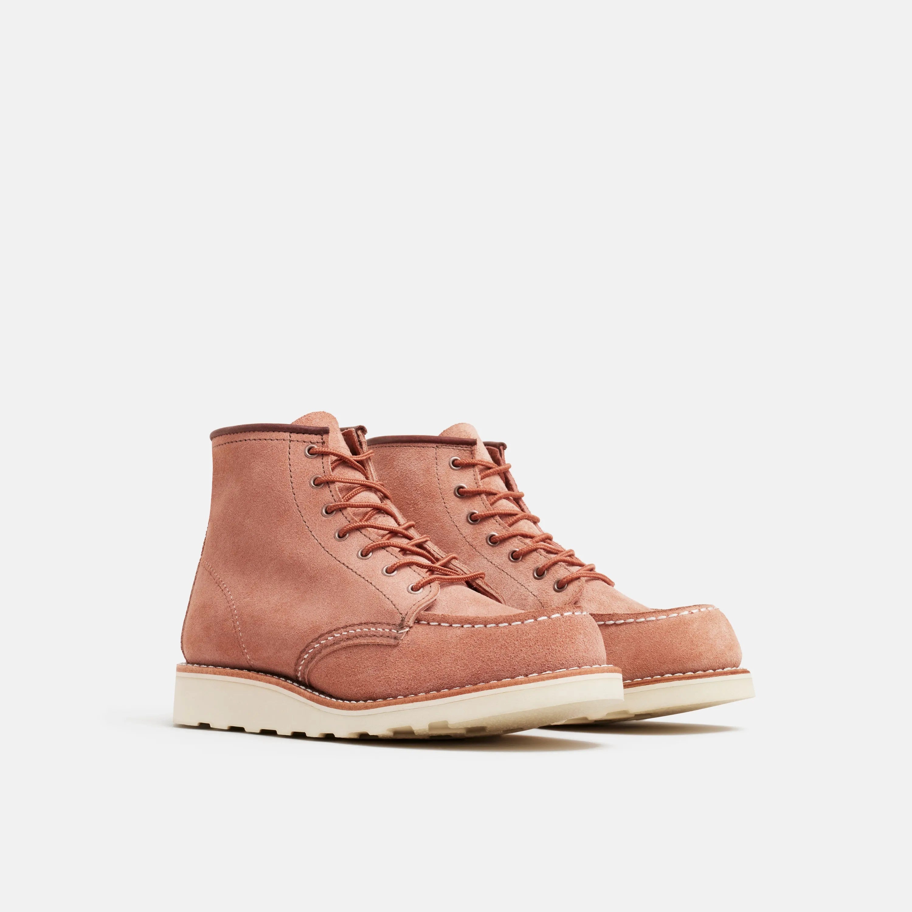 Red Wing Shoes | 6-Inch Classic Moc Short Boot in Pink Leather 3328 | Red Wing Heritage