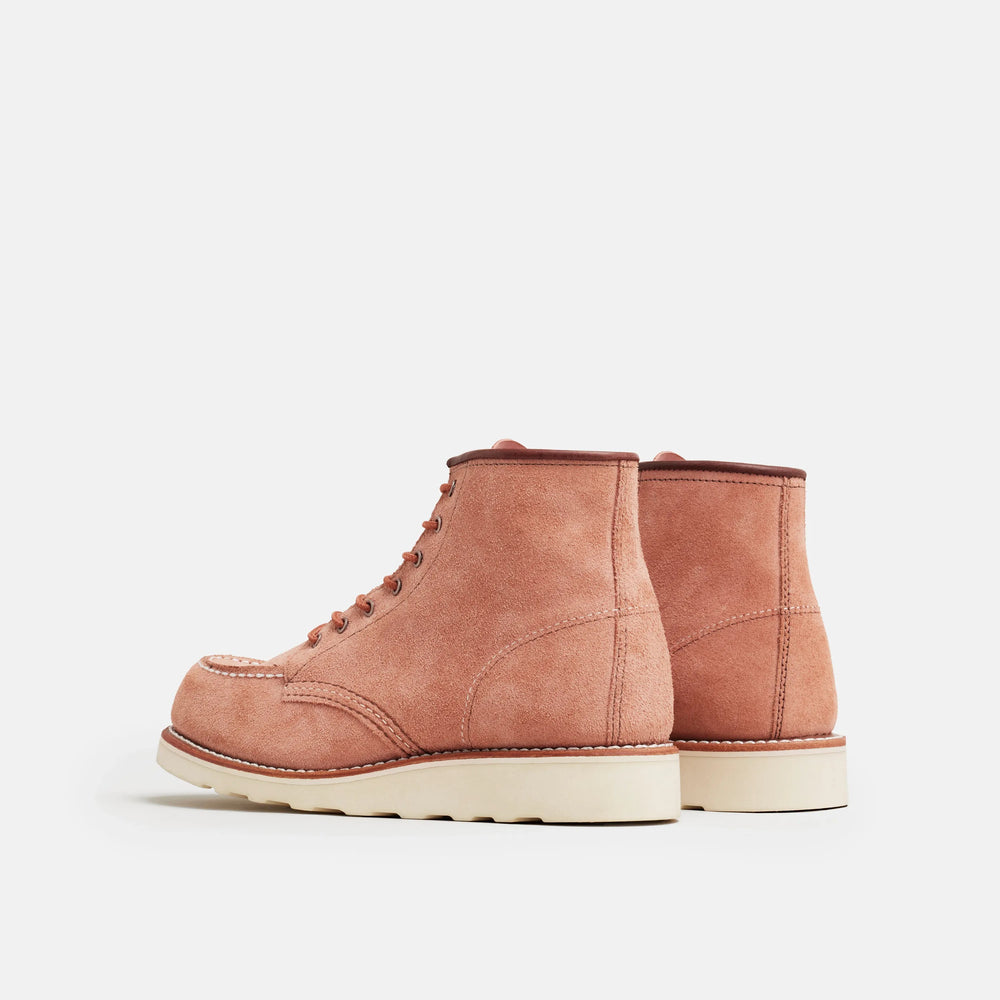 Red Wing Shoes | 6-Inch Classic Moc Short Boot in Pink Leather 3328 | Red Wing Heritage