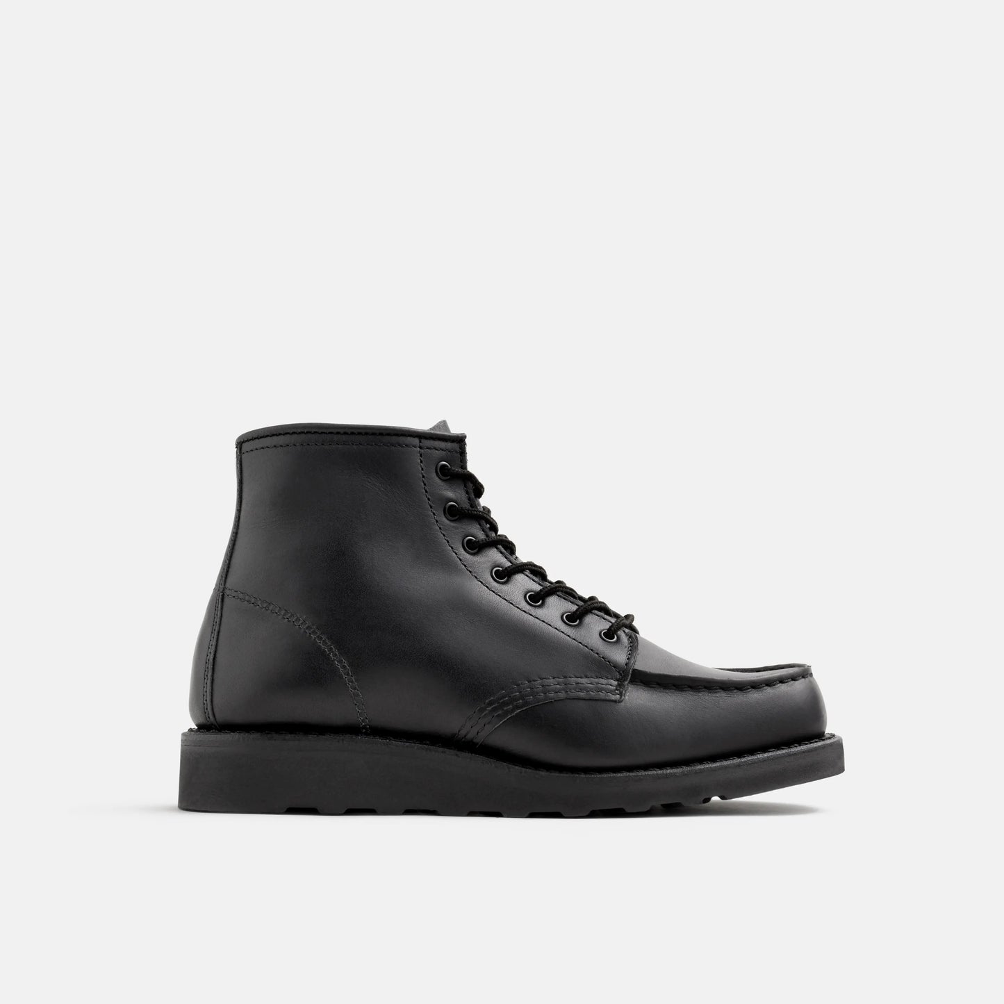 Red Wing Shoes | 6-Inch Classic Moc Short Boot in Black Leather 3380 | Red Wing Heritage