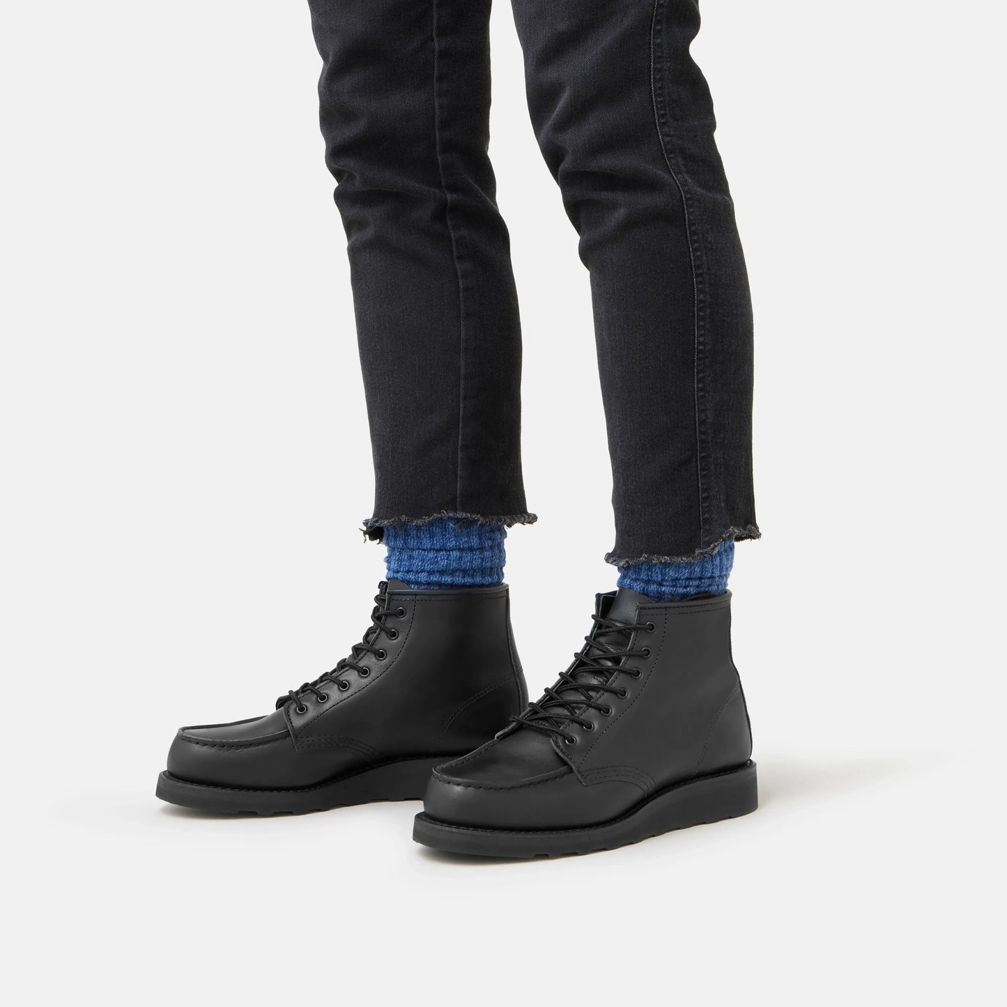 Red Wing Shoes | 6-Inch Classic Moc Short Boot in Black Leather 3380 | Red Wing Heritage