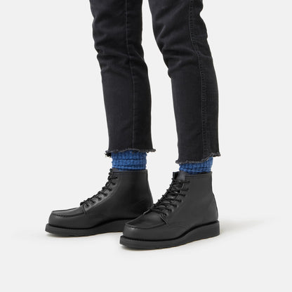 Red Wing Shoes | 6-Inch Classic Moc Short Boot in Black Leather 3380 | Red Wing Heritage