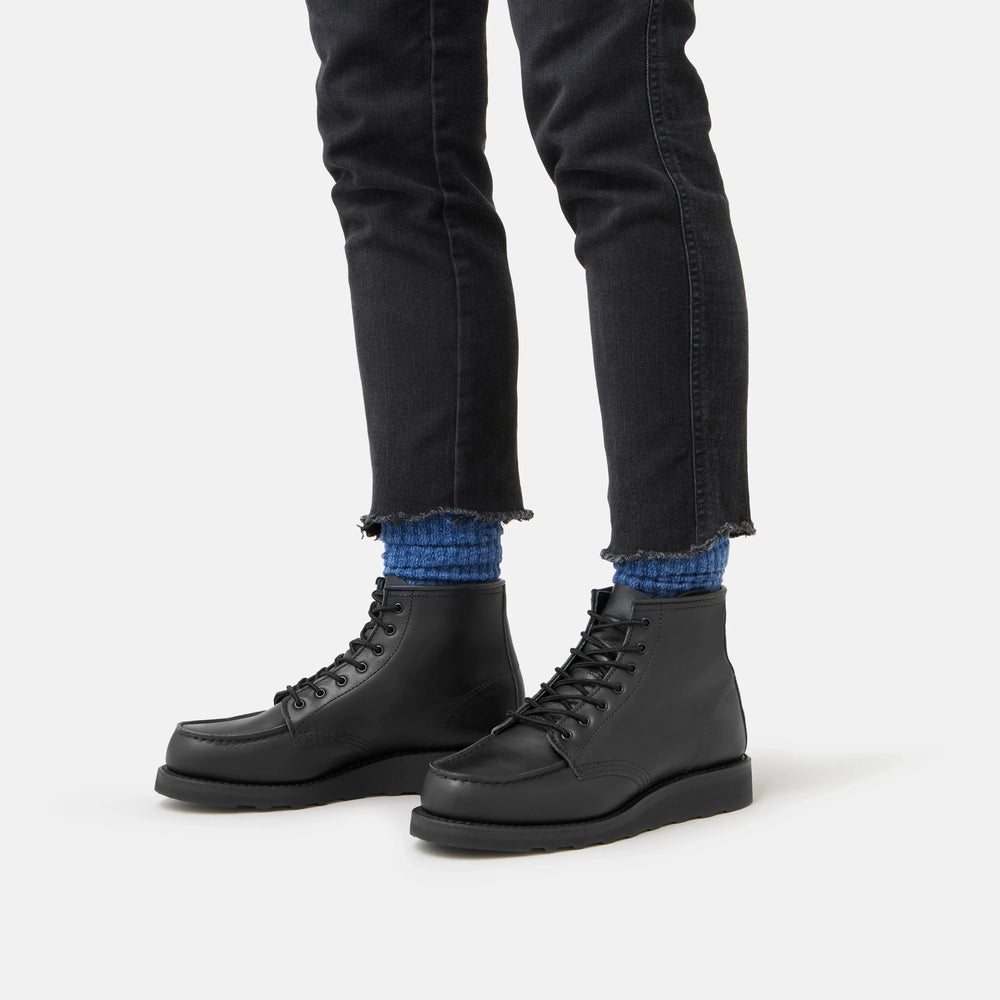 Red Wing Shoes | 6-Inch Classic Moc Short Boot in Black Leather 3380 | Red Wing Heritage