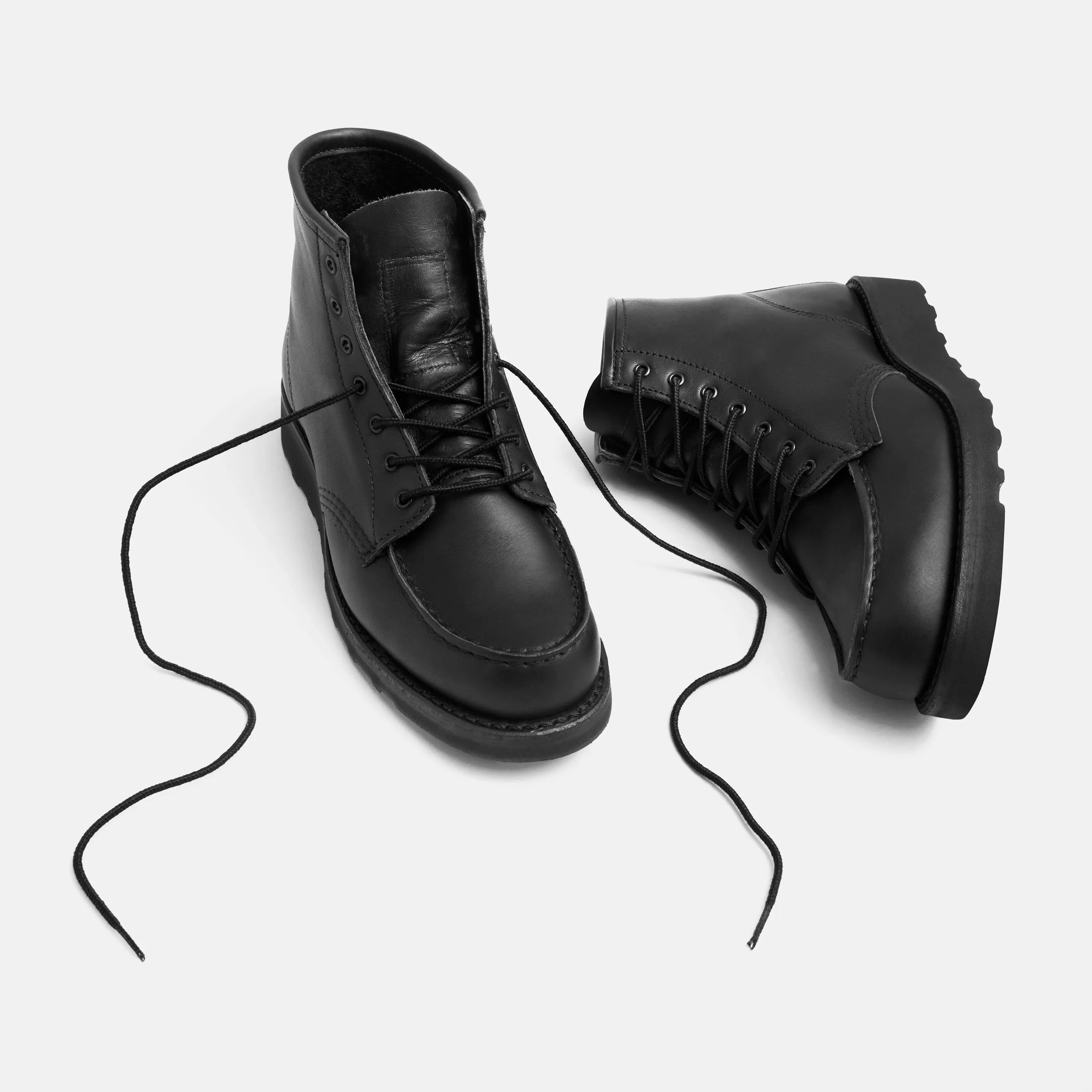 Red Wing Shoes | 6-Inch Classic Moc Short Boot in Black Leather 3380 | Red Wing Heritage