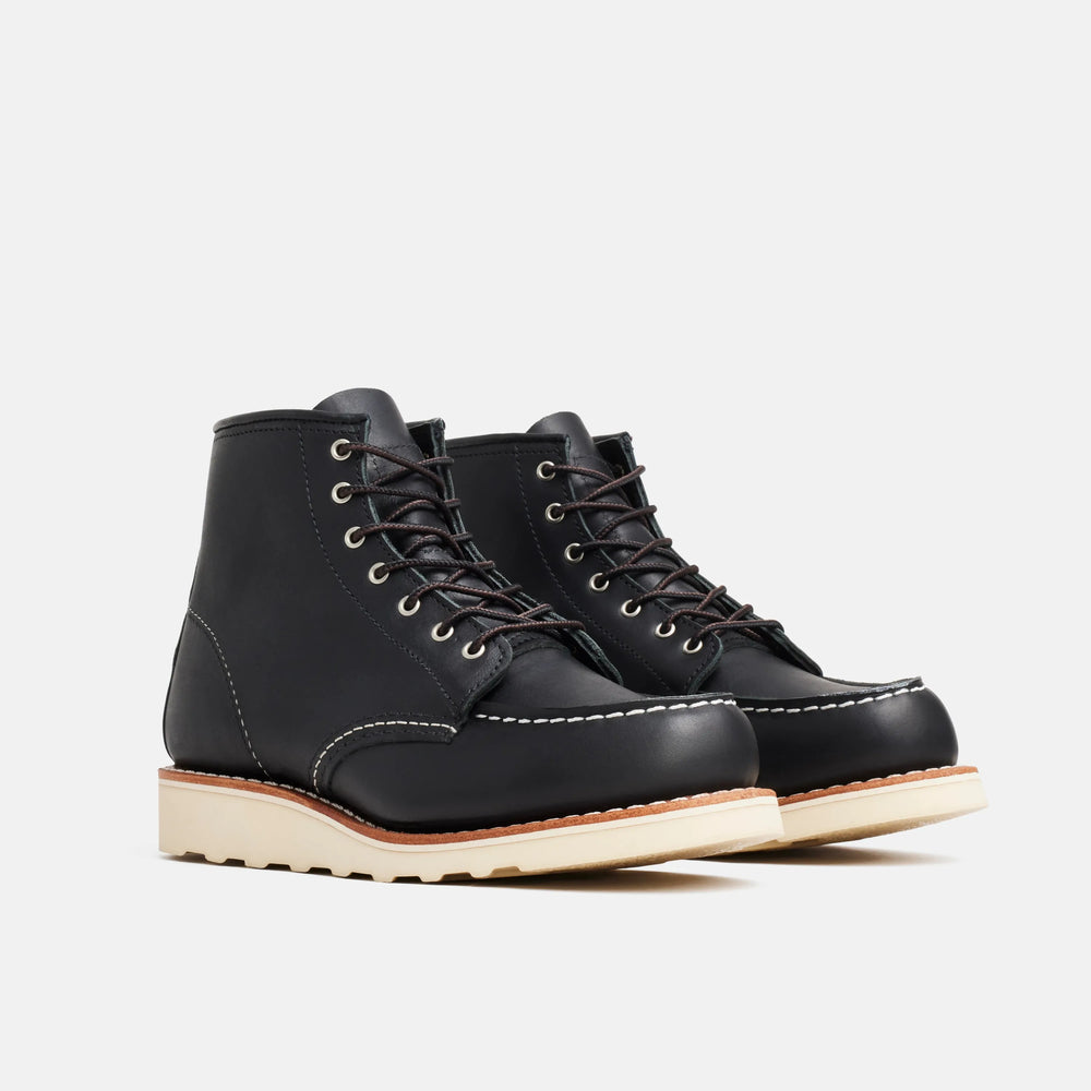 Red Wing Shoes | 6-Inch Classic Moc Short Boot in Black Leather 3373 | Red Wing Heritage