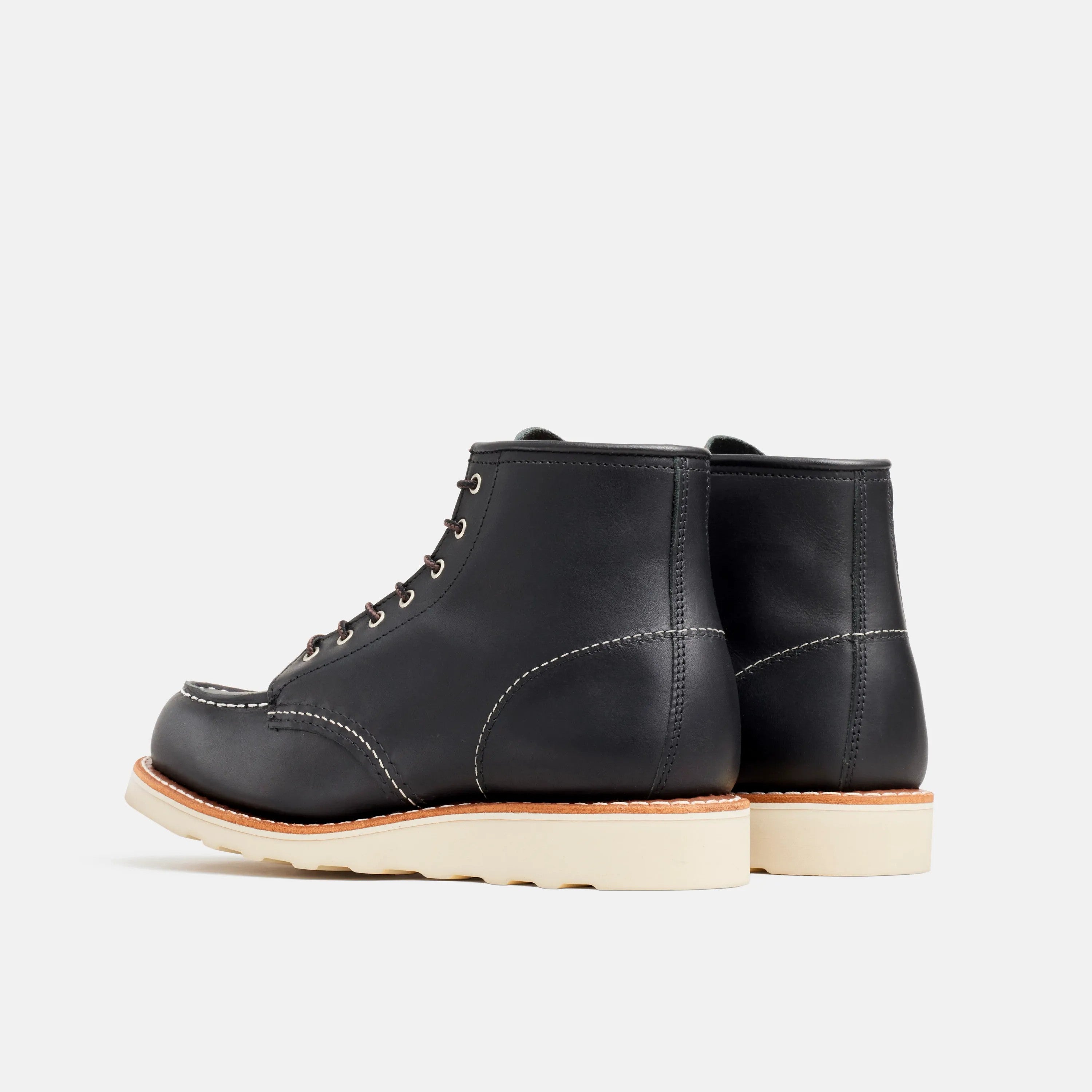 Red Wing Shoes | 6-Inch Classic Moc Short Boot in Black Leather 3373 | Red Wing Heritage