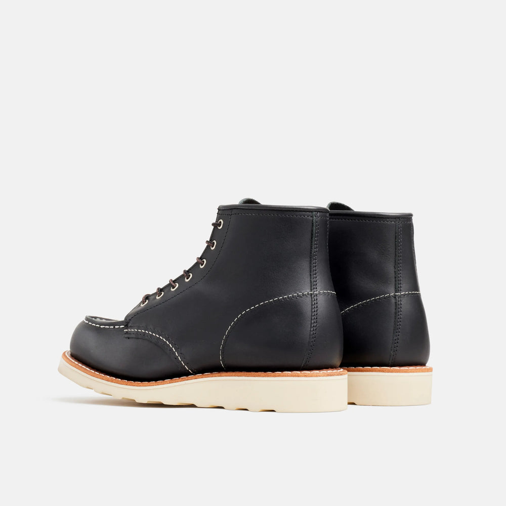 Red Wing Shoes | 6-Inch Classic Moc Short Boot in Black Leather 3373 | Red Wing Heritage